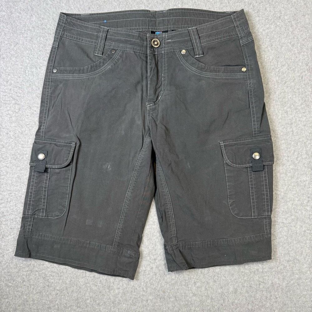 Kuhl Women's Size 6 Dark Grey Cargo Bermuda Shorts Outdoors Hiking Pockets